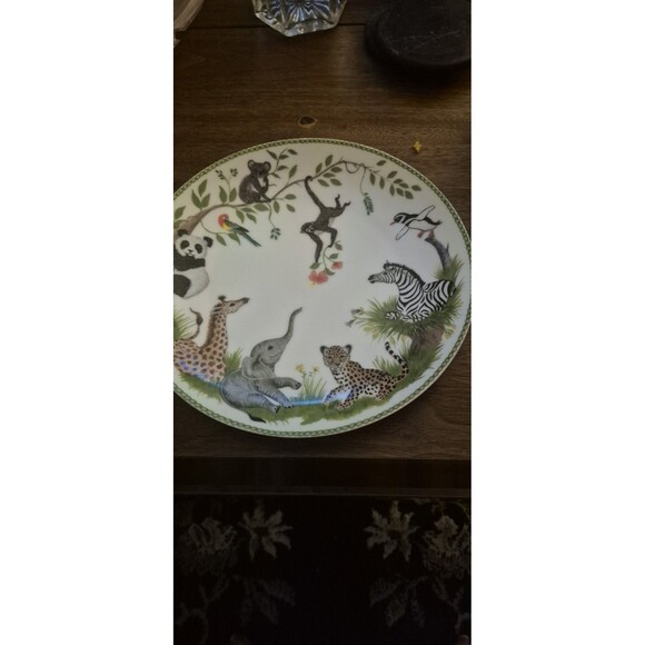 Vintage 1988 Lynn Chase Designs Japan Jungle Party Porcelain 3 Piece Child's Set - Picture 14 of 16